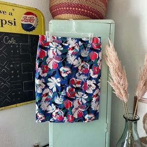J. Crew Pencil Skirt, Size 4, Floral